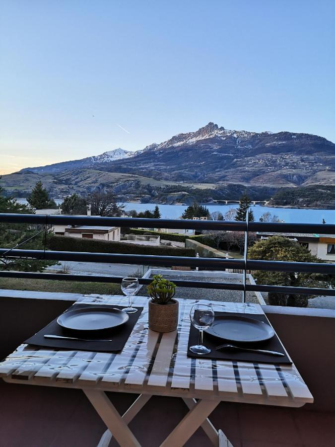 Studio Vue Sur Lac Et Montagne Savines Exterior photo