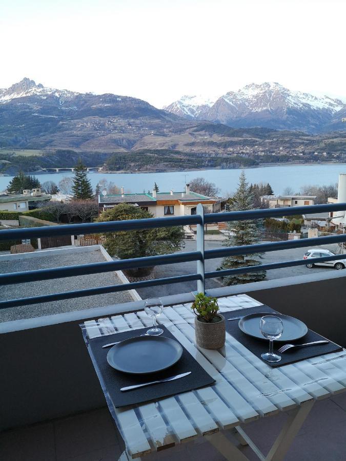 Studio Vue Sur Lac Et Montagne Savines Exterior photo